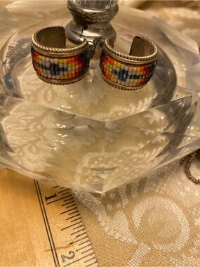 Multicolor Vintage Seed Bead Cuff earrings- Women Accessories